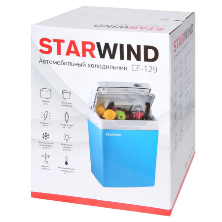 Холодильник-портативный Starwind CF-129 29л 48Вт синий/серый