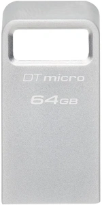 Карта USB3.0 64 GB Kingston DataTraveler Micro DTMC3G2/64GB серебристый