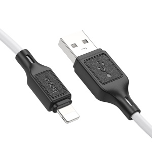 Кабель USB 2.0 A вилка - 8pin 1 м HOCO X90 силикон White