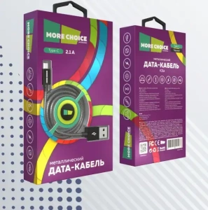 Кабель USB 2.0 A вилка - Type C 1 м More choice K31a (Черный)