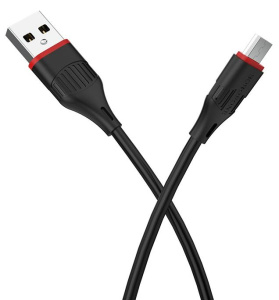 Кабель USB 2.0 A вилка - microUSB 1 м Borofone BX17 (Black)