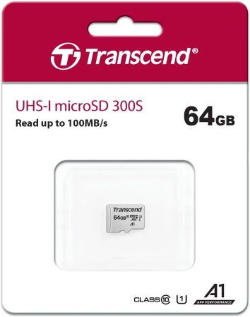 Карта micro-SD 64 GB TRANSCEND TS64GUSD300S