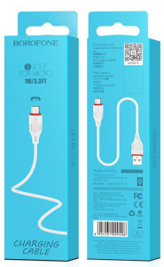 Кабель USB 2.0 A вилка - microUSB 1 м Borofone BX17 (White)