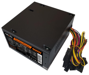 Блок питания Ginzzu SA400 ATX, 8cm fan, 20+4pin +4Pin, 2*SATA, 2*IDE Черный