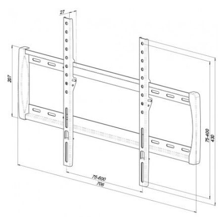 Подставка д/ТВ TRONE ТЕХНО-600F для 32"-90" черный