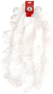 Мишура СНОУ БУМ (377-609) декор олени 200х9см, ПВХ, белая с перлам
