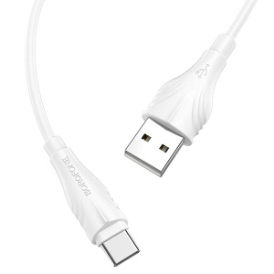 Кабель USB 2.0 A вилка - Type-C 1 м Borofone  BX18 Optimal белый