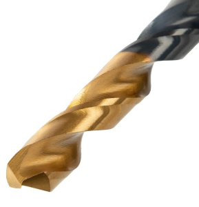 Набор сверл по металлу Denzel  (10шт.,1-10 мм.HSS-Tin, Golden Tip) (72316)