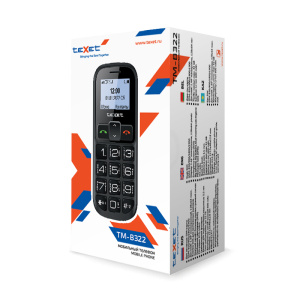 Сотовый телефон TEXET TM-B322 черно-красный