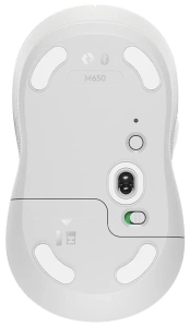 Мышь Logitech M650 L белый оптическая (4000dpi) silent беспроводная BT/Radio USB (5but) 910-006238