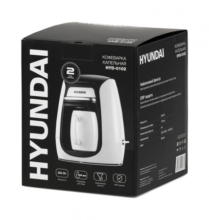 Кофеварка Hyundai HYD-0102 белый