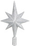 Верхушка на елку Звезда 25х16,5см SYSDX (386333) серебряная