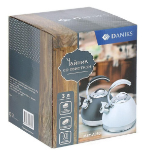 Чайник со свистком Daniks MSY-A060W 3л белый