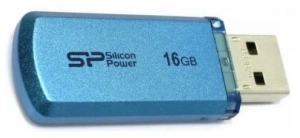 Карта USB2.0 16 GB Silicon Power Helios 101 SP016GBUF2101V1B синий