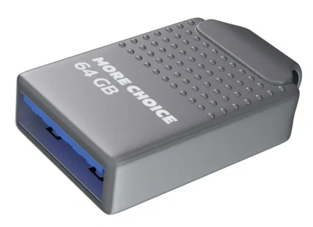 Карта USB3.0 64 GB More Choice Mini MF64-2m серебристый