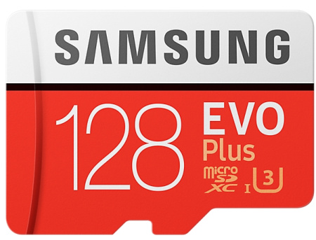 Карта micro-SD 128 GB Samsung MB-MC128KA/RU(EU) EVO PLUS + adapter Class