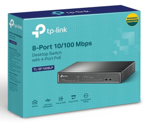 В/н коммутатор TP-Link TL-SF1008LP 8x100Mb 4PoE 41W неуправляемый