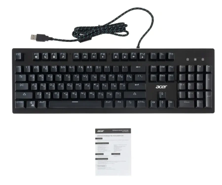 Клавиатура Acer OKW127 LED игровая черный