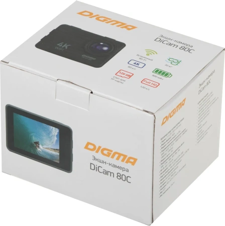 Экшн-камера Digma DiCam 80C черный