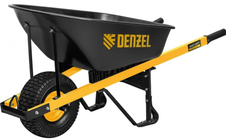 Тачка садовостроительная DENZEL, усиленная 230 кг/140 л (68999)