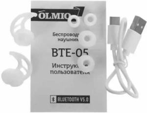 Гарнитура Bluetooth OLMIO BTE-05 белый