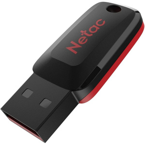 Карта USB2.0 8 GB NETAC NT03U197N-008G-20BK черный/красный