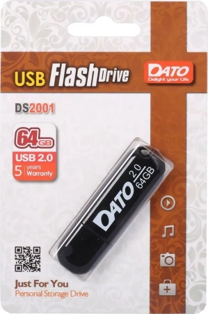 Карта USB2.0 64 GB Dato DS2001-64G USB2.0 черный