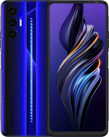 Сотовый телефон TECNO POVA 3 128GB Electric Blue/голубой