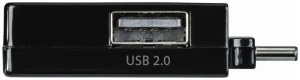 Коммутатор USB-C Hama Pocket 3порт. 00135752 черный