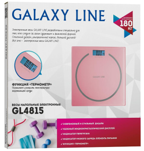 Весы напольные электронные GALAXY LINE GL 4815 розовые