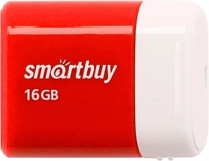 Карта USB2.0 16 GB SMARTBUY Lira RED (SB16GBLARA-R)