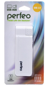 Коммутатор USB 2.0 PERFEO USB-HUB PF-VI-H021 белый