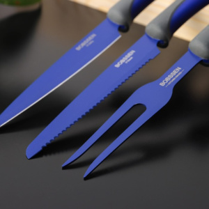 Набор ножей «Faded», синий, 3 пр. (7568297)
