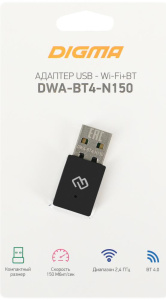 Контроллер Bluetooth+WiFi Digma DWA-BT4-N150