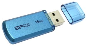 Карта USB2.0 16 GB Silicon Power Helios 101 SP016GBUF2101V1B синий