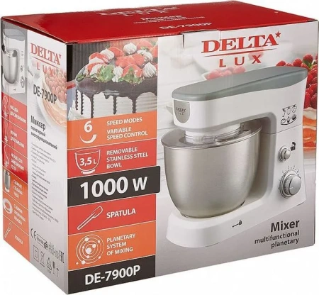 Миксер планетарный DELTA LUX DE-7900Р белый