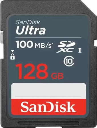 Карта SD 128 GB SanDisk SDXC Class 10 UHS-I U1 Ultra 100MB/s