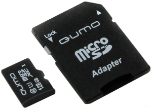 Карта micro-SD 128 GB QUMO QM128GMICSDXC10U1 Class 10 UHS-I с адаптером