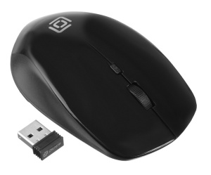 Мышь Oklick 565MW glossy черный беспроводная USB