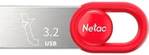 Карта USB3.2 128 GB NETAC UM2 NT03UM2N-128G-32RE серебристый/красный