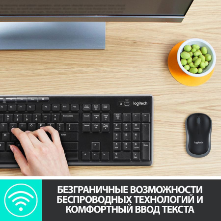 Клавиатура + Мышь Logitech MK270 беспроводной черный (920-004518)