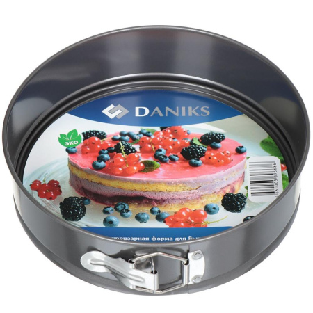 Форма для выпечки сталь разъем. DANIKS, круглая,  24х24х6.8 см (K-803)(256194)