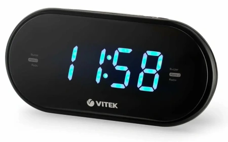 Радиочасы VITEK VT-6602 черный (*6)