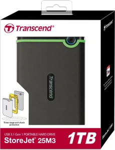 HDD USB 1Tb Transcend TS1TSJ25M3S серый