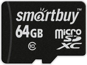 Карта micro-SD 64GB SMARTBUY Class10 +адаптер