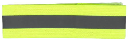 Повязка нарукавная светоотражающая, эластичная, на липучке, 35 ± 1 х 3,8 см (4588006)