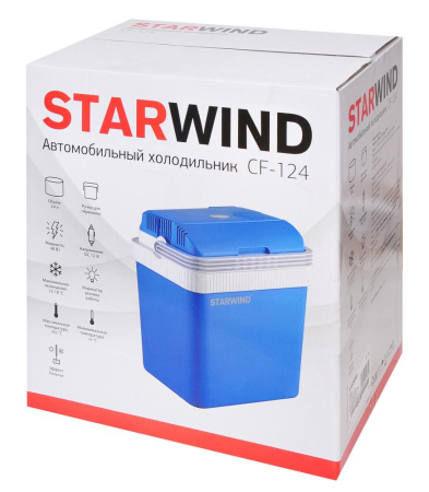 Холодильник-портативный Starwind CF-124 24л 48Вт синий/серый