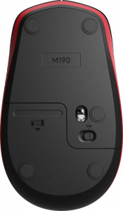 Мышь Logitech M190 красный/черный