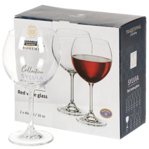 Набор бокалов для вина Bohemia, SYLVIA, стекло, 460 мл, 2 шт, 450-264 (416050)