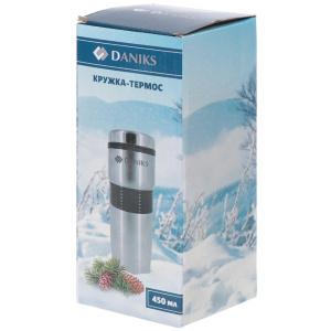 Термокружка DANIKS SL-113 серебристый 0.45 л